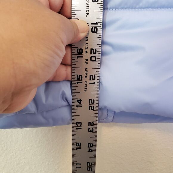 J. Crew Mountain Puffer Vest Sz S Full Zip Baby Blue Pockets $128 BU286 - Picture 9 of 16